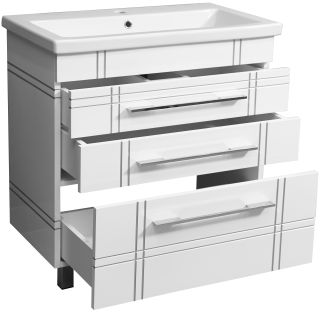 Тумба под раковину Stella Polar Опера 80см патина серебро SP-00000015