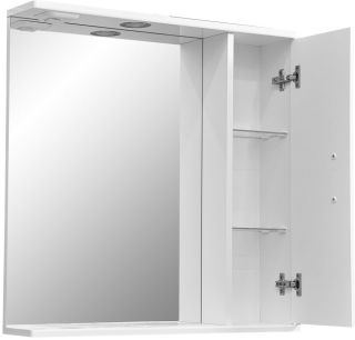 Зеркало-шкаф с подсветкой Stella Polar Концепт 70см правый белый SP-00000127