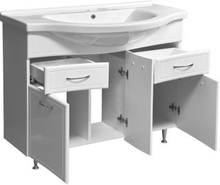 Тумба под раковину Stella Polar Концепт 100см белый SP-00000137