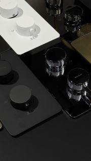 Встраиваемый смеситель для душа Boheme Cell 134-3-B 3-х проходной термостатический чёрный