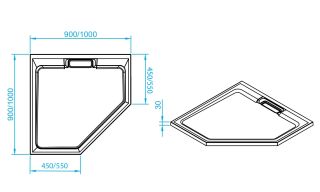 Душевой поддон RGW STA-61W 16330599-01 90x90см белый