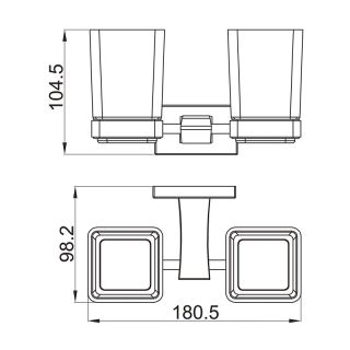 Стаканы Gappo G0708-3 золото