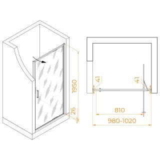Душевая дверь RGW SV-05B 70320510-194 100см чёрный