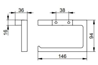 Держатель для туалетной бумаги Keuco Edition 11162350000 титан черный шлифованный