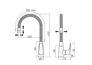 Смеситель для кухни Rav Slezak Amur AM719.5/10CMATC черный хром