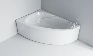 Ванна из искусственного камня Astra-Form Тиора 01010023 левая 155x105 см белый глянец