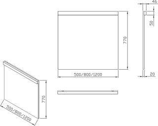 Ravak Зеркало Natural 800 белое
