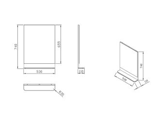 Ravak Зеркало  BeHappy 550 белое