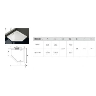 Поддон для душа Weltwasser WW TRP90