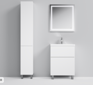 Зеркало Am.Pm Gem M91AMOX0651WG с LED-подсветкой по периметру 65 см