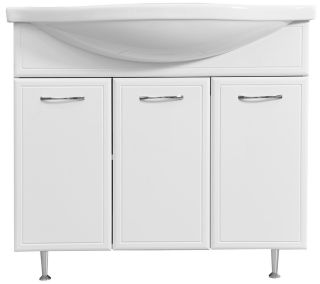 Тумба под раковину Stella Polar Концепт с корзиной 90см белый SP-00000134