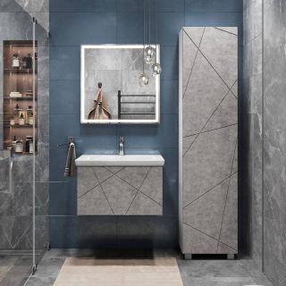 Тумба под раковину подвесная Vigo Geometry 033 60 см бетон