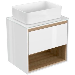 Тумба под раковину Cersanit LOUNA SZ-LOU60-BL/Wh 60см