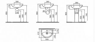 Раковина Norm Fit 6894B099-1776  55 см