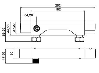 Смеситель для душа Swedbe Mercury 9050 термостатический хром