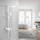 Душевая стойка с термостатом Shevanik S3096C белый