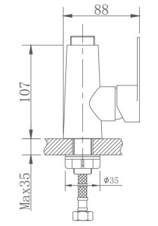 Основание смесителя для кухни Haiba HB73801-2 сталь