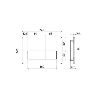 Клавиша смыва IDDIS Unifix хром UNI41CHi77