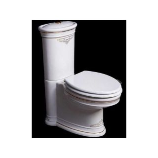 Унитаз напольный Boheme Puro белый/золото 959-G