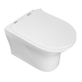 Унитаз подвесной AZARIO FRETTA ROUND AZ-2617E безободковый с сиденьем микролифт