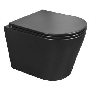 Унитаз подвесной AzarioTeramo AZ -053E-R-MB безободковый с сиденьем микролифт