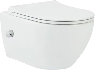 Унитаз подвесной beWash Bogen 88343601 со смесителем, системой микролифт, белый
