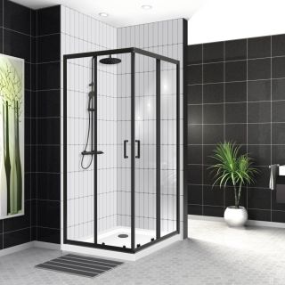 Душевой уголок BelBagno Uno 90x90см чёрный UNO-195-A-2-90-C-NERO