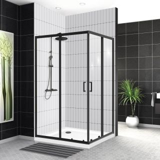Душевой уголок BelBagno Uno 120x90см чёрный UNO-195-AH-2-120/90-C-NERO