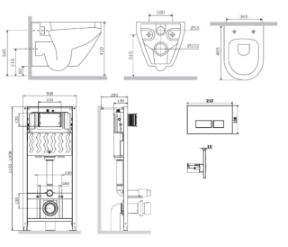 Унитаз с инсталляцией  AM.PM SPIRIT V2.0 IS47001.701700