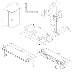 Душевой уголок AM.PM Gem S WK93ES  профиль черный 120х90 см