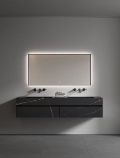 Зеркало с подсветкой Armadi Art 543-140-B 140 см чёрный