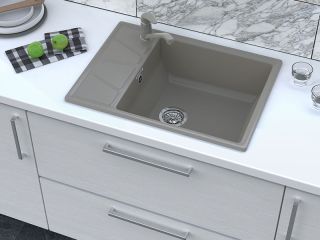 Мойка кухонная GranFest Чёрная Vertex V-680 L чер