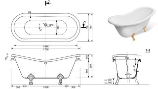 Ванна из литьевого мрамора Эстет Boston silk ФР-00014525 180x74см белый матовый
