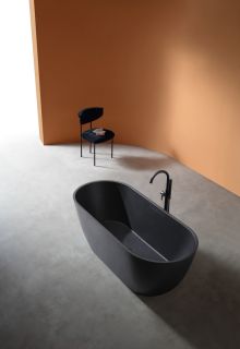 Ванна из искусственного камня ABBER Frankfurt AM9941B 170x75см чёрный