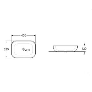 Раковина керамическая Vincea VBS-102MB, накладная, черный