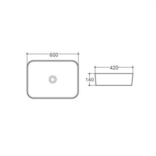 Раковина Vincea VBS-304 60 см белая