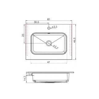 Раковина Vincea VCB-2N600W 61 см белая
