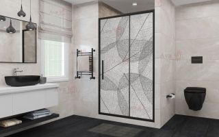 Душевая дверь в нишу AvaCan FB 120-140 MT чёрный