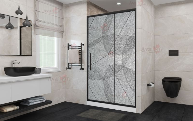 Душевая дверь в нишу AvaCan FB 160-180 MT чёрный