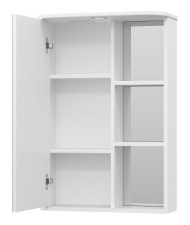 Зеркальный шкаф с подсветкой Misty Венера левый 55см белый