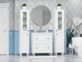 Напольная тумба под раковину Misty Версаль 80см белый