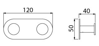 Вешалка-2 крючка Timo Saona 13014/17 золото матовое