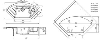 Кухонная мойка Florentina Веста чёрный