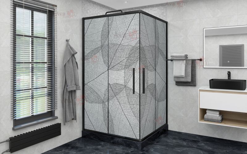 Душевой уголок AvaCan KB 80-90 MT чёрный