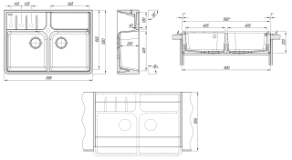 Кухонная мойка Florentina Вилладжио бежевый