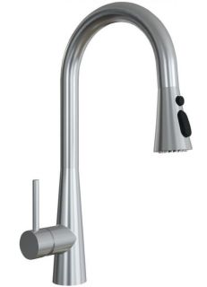Смеситель для кухни Florentina Вита с выдвижным изливом нержавеющая сталь