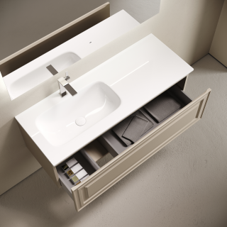 Тумба подвесная под раковину Sancos Very VR120LCE левая 120 см Beige Soft