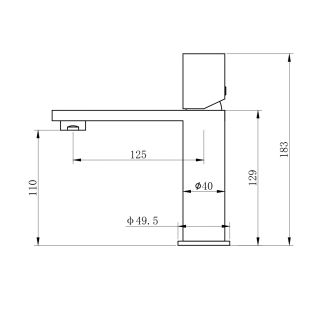 Смеситель для раковины Wonzon & Woghand WW-101-BG брашированное золото