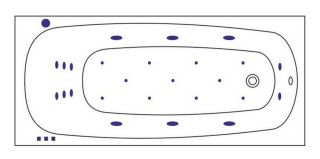 Гидромассажная ванна Whitecross Layla 0102.180080.100.ULTRA.CR 180x80см Ultra хром