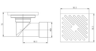 Душевой трап Raglo R606.10.03 золотой сатин